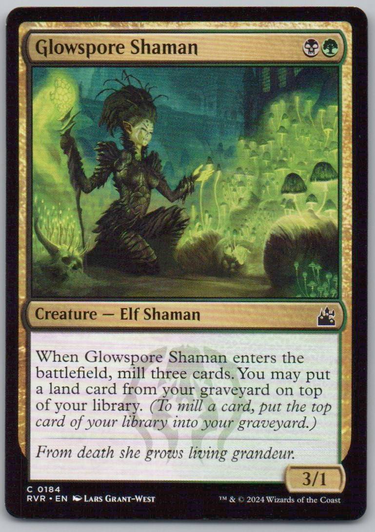 Glowspore Shaman 184 Normal Creature Card - Ravnica Remastered