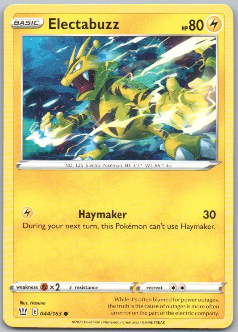 Electabuzz 044 Normal Lightning Card - Battle Styles