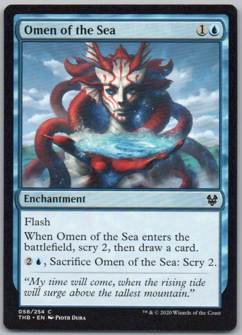 Omen of the Sea 58 Normal Enchantment Card - Theros Beyond Death