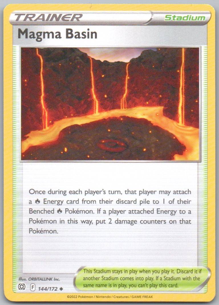 Magma Basin 144 Normal Trainer Card - Brilliant Stars