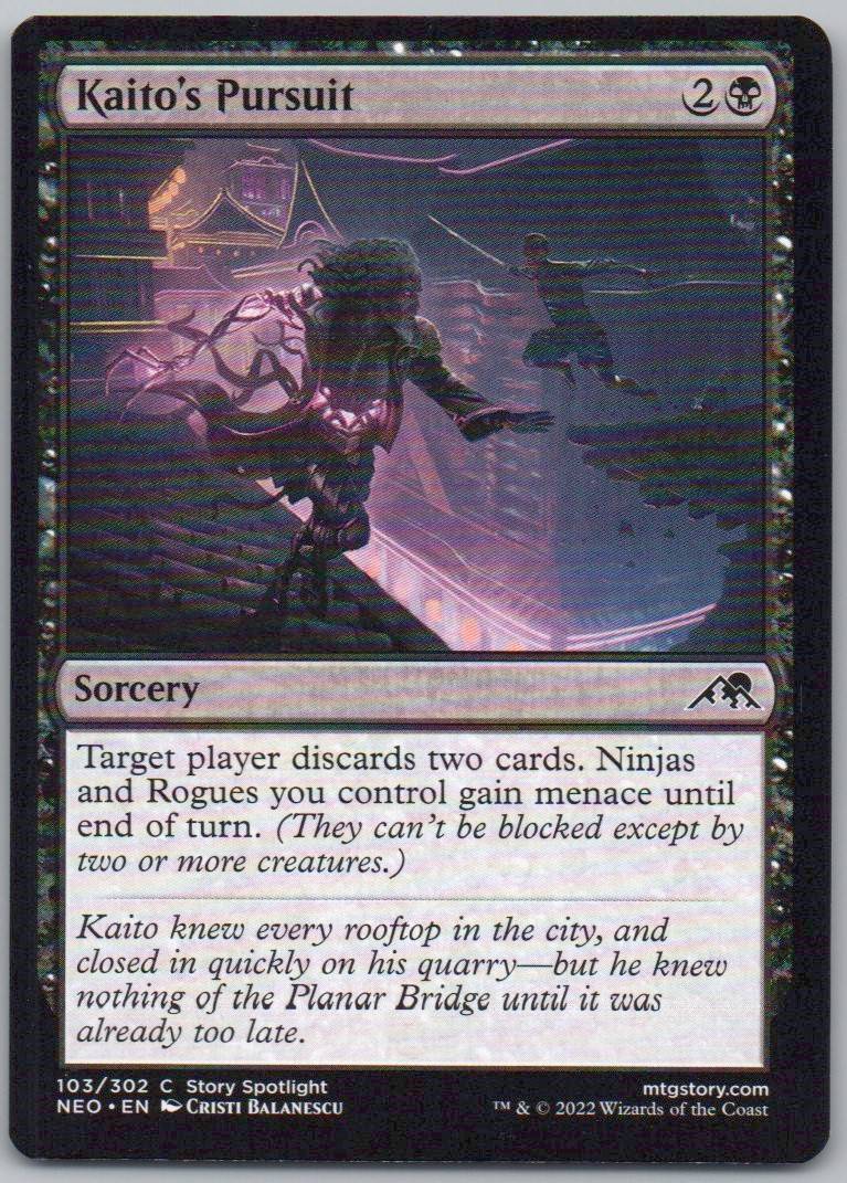 Kaito's Pursuit 103 Normal Sorcery Card - Kamigawa: Neon Dynasty