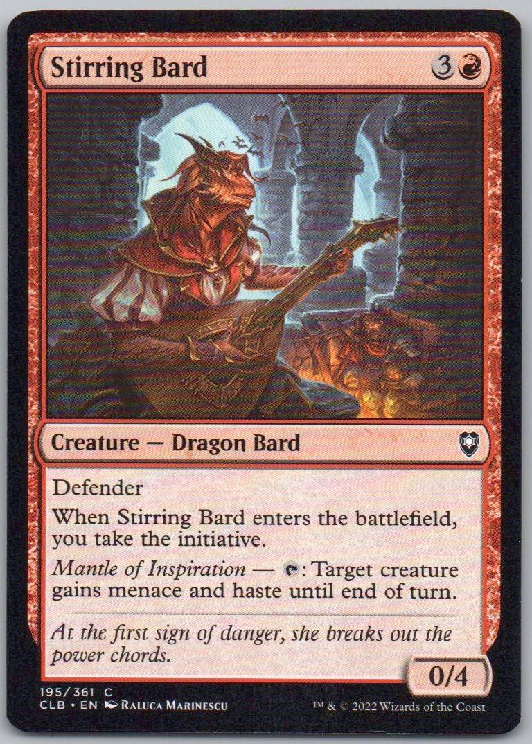 Stirring Bard 195 Normal Creature Card - Commander Legends: Battle for Baldur's Gate
