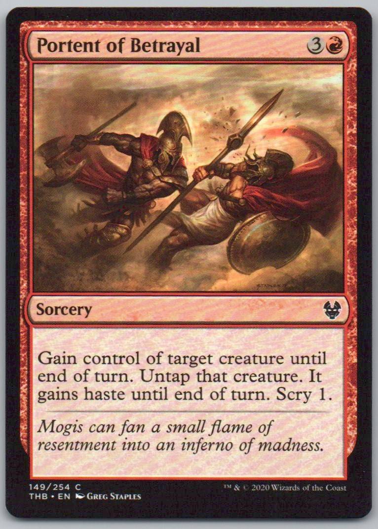 Portent of Betrayal 149 Normal Sorcery Card - Theros Beyond Death