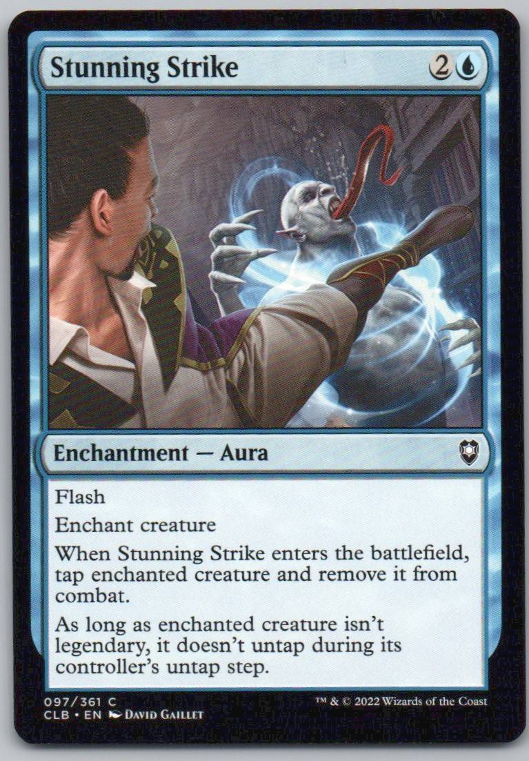 Stunning Strike 97 Normal Enchantment Card - Commander Legends: Battle for Baldur's Gate
