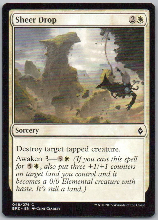 Sheer Drop 48 Normal Sorcery Card - Battle for Zendikar