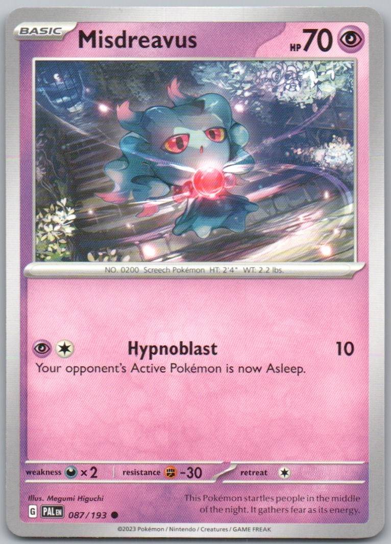 Misdreavus 087 Normal Psychic Card - Paldea Evolved