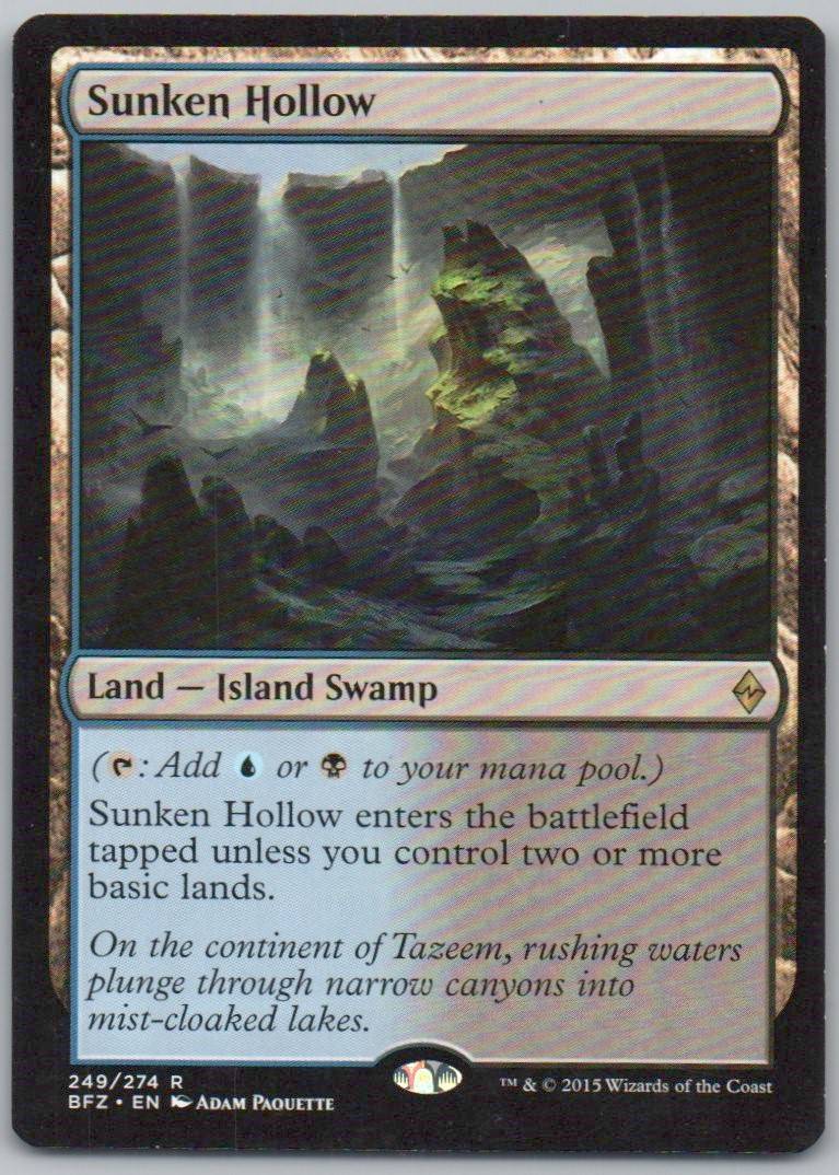 Sunken Hollow 249 Normal Land Card - Battle for Zendikar