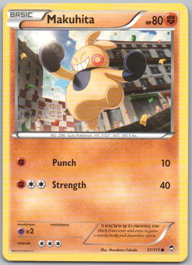 Makuhita 051 Normal Fighting Card - Furious Fists