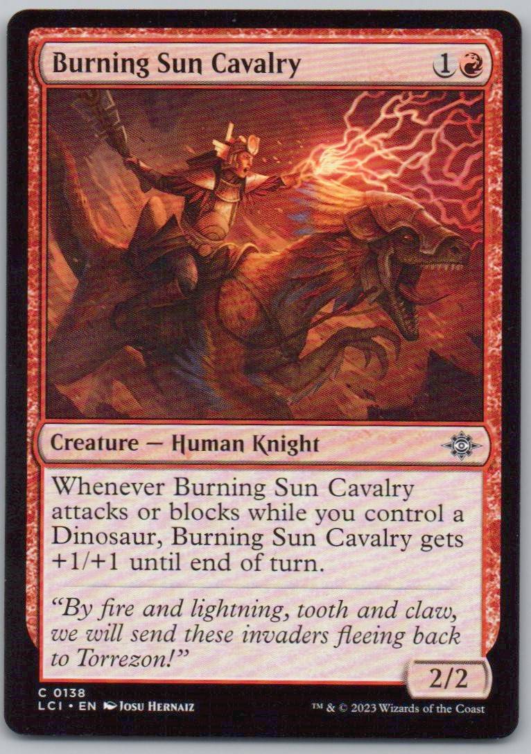 Burning Sun Cavalry 138 Normal Creature Card - The Lost Caverns of Ixalan