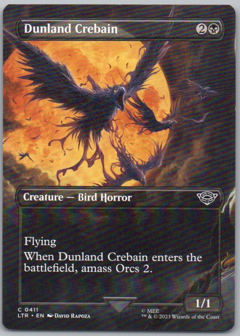 Dunland Crebain (Borderless) 411 0 Creature Card - Universes Beyond: The Lord of the Rings: Tales of Middle-earth