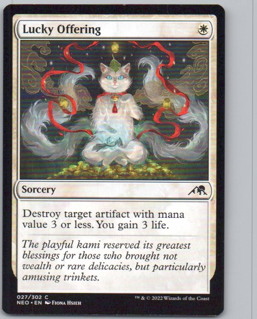Lucky Offering 27 Normal Sorcery Card - Kamigawa: Neon Dynasty