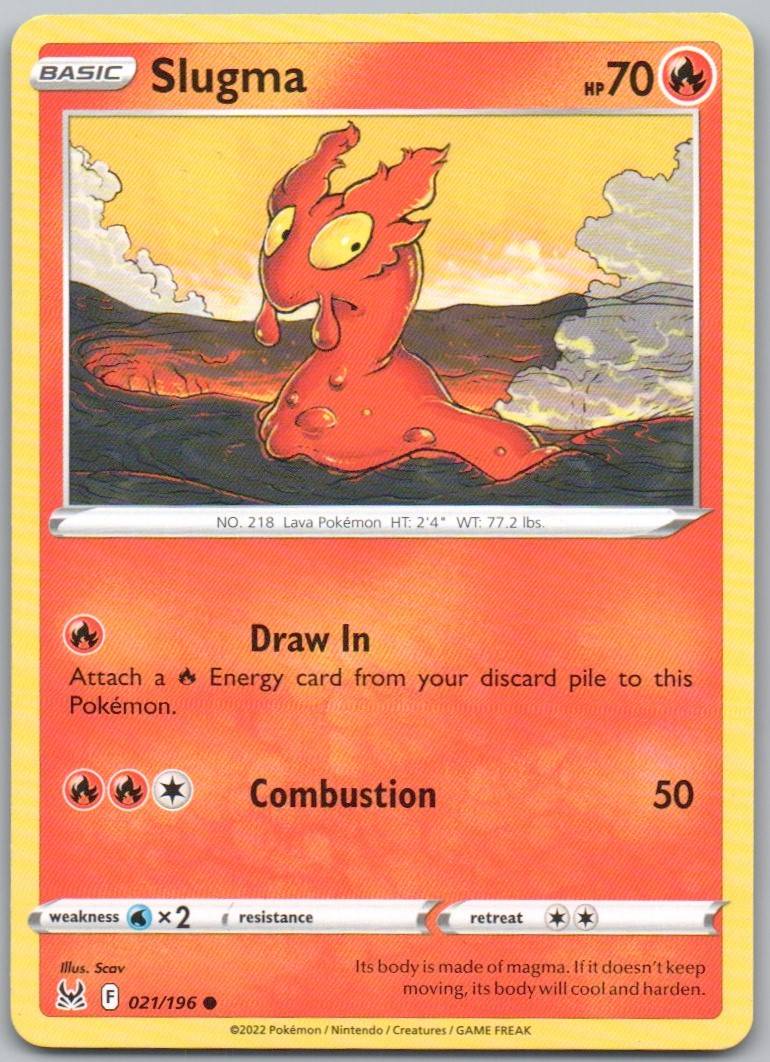 Slugma 021 Normal Fire Card - Lost Origin