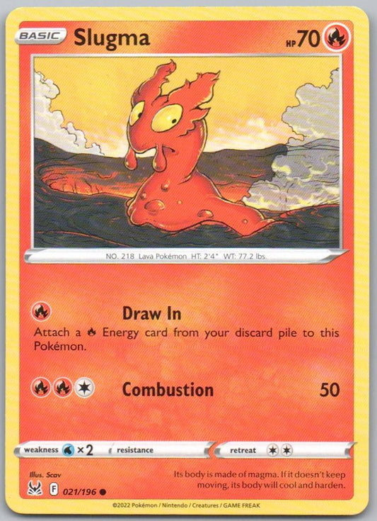 Slugma 021 Normal Fire Card - Lost Origin