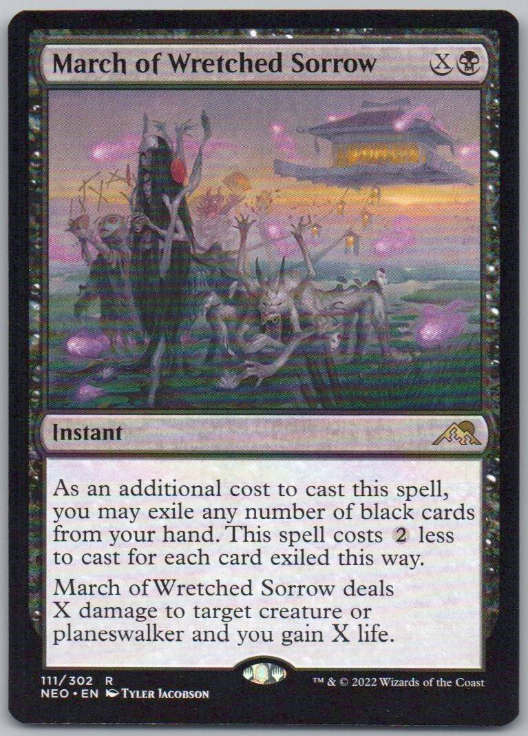 March of Wretched Sorrow 111 Normal Instant Card - Kamigawa: Neon Dynasty