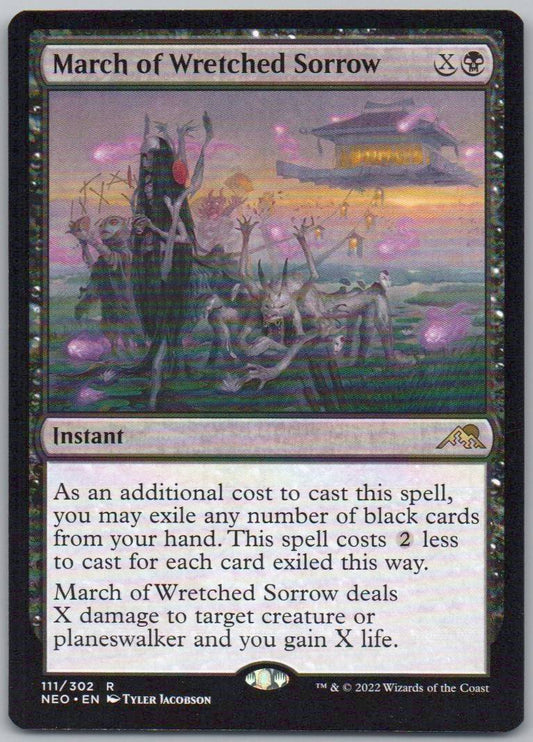 March of Wretched Sorrow 111 Normal Instant Card - Kamigawa: Neon Dynasty