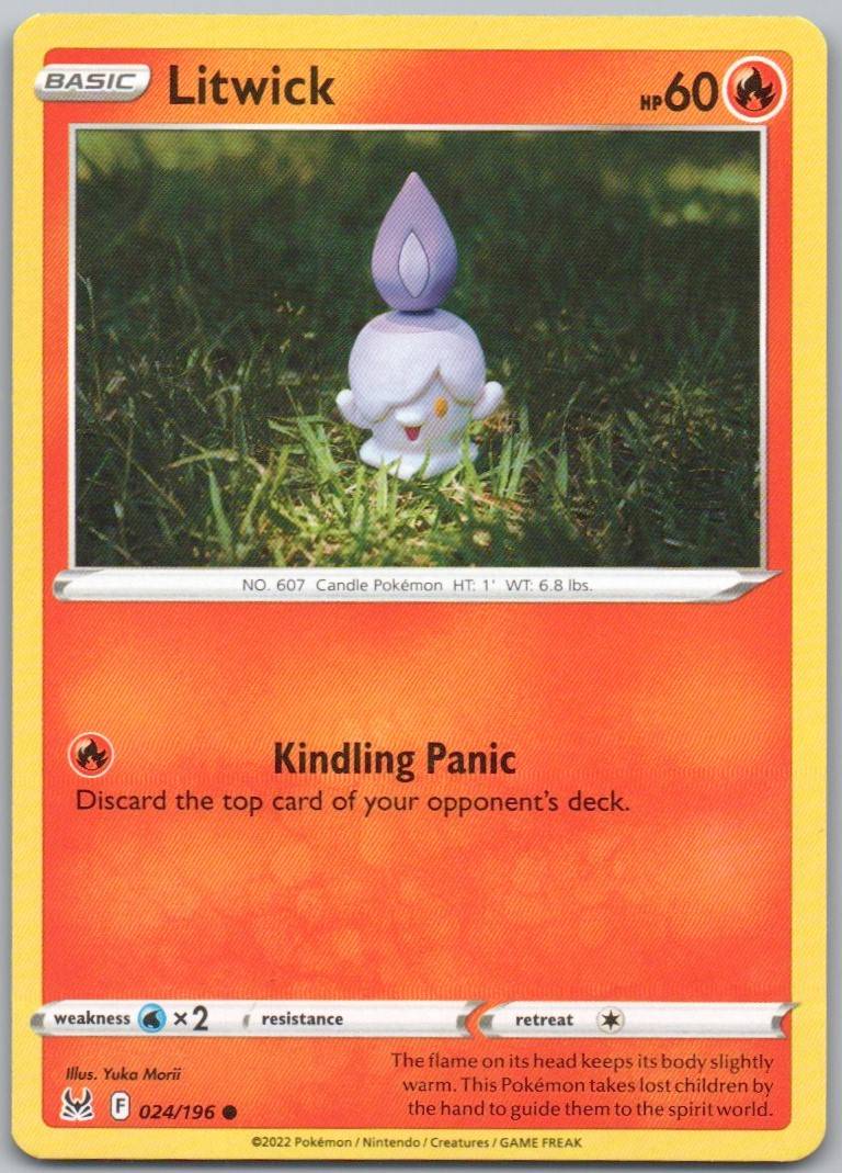 Litwick 024 Normal Fire Card - Lost Origin