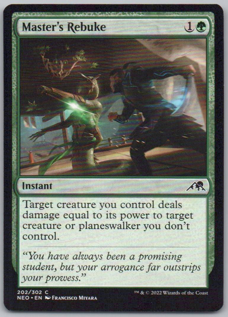 Master's Rebuke 202 Normal Instant Card - Kamigawa: Neon Dynasty