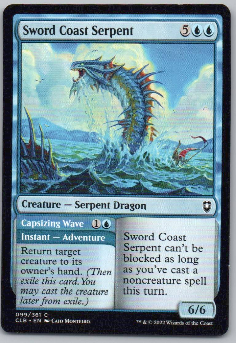 Sword Coast Serpent 99 Normal Creature Card - Commander Legends: Battle for Baldur's Gate