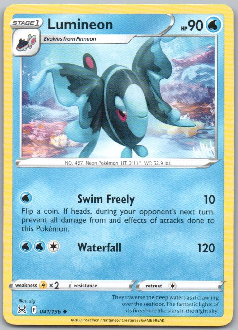 Lumineon 041 Normal Water Card - Lost Origin