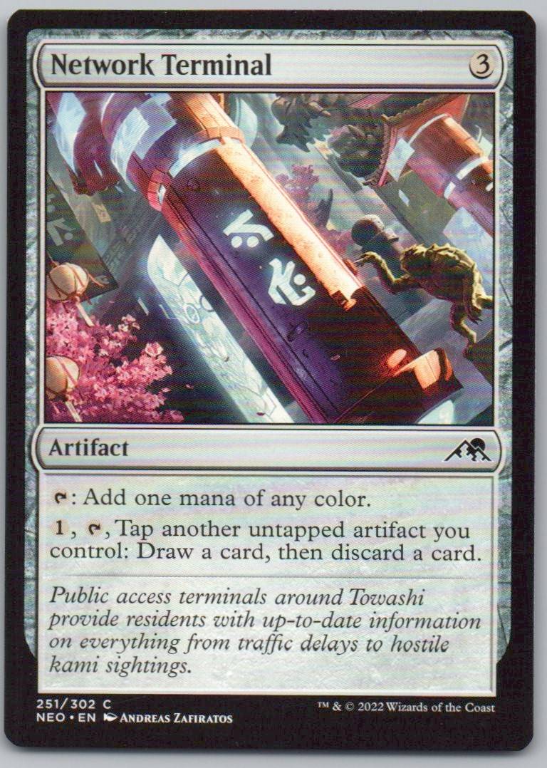Network Terminal 251 Normal Artifact Card - Kamigawa: Neon Dynasty