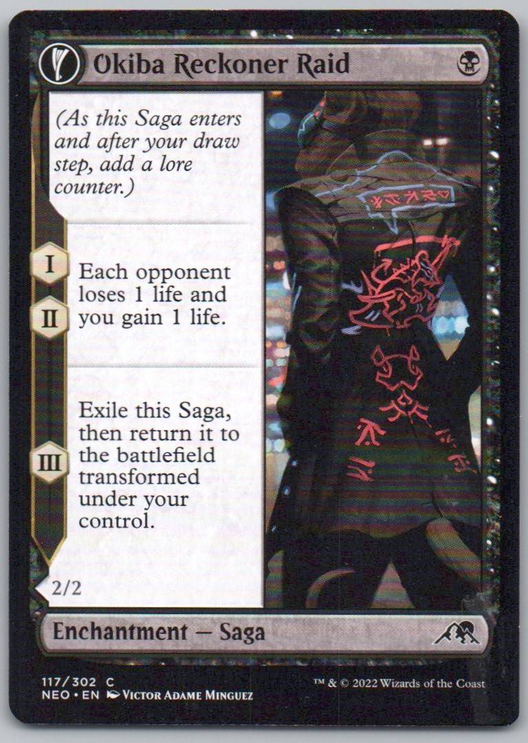 Okiba Reckoner Raid 117 Normal Enchantment Card - Kamigawa: Neon Dynasty