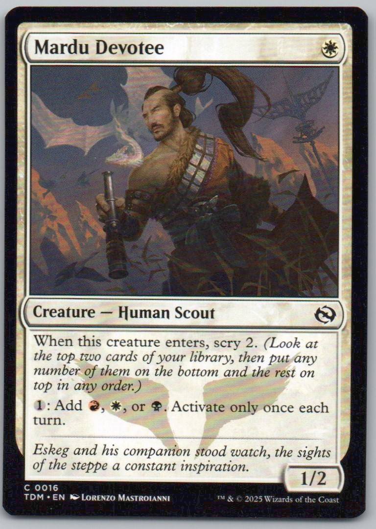 Mardu Devotee 16 Normal Creature Card - Tarkir: Dragonstorm