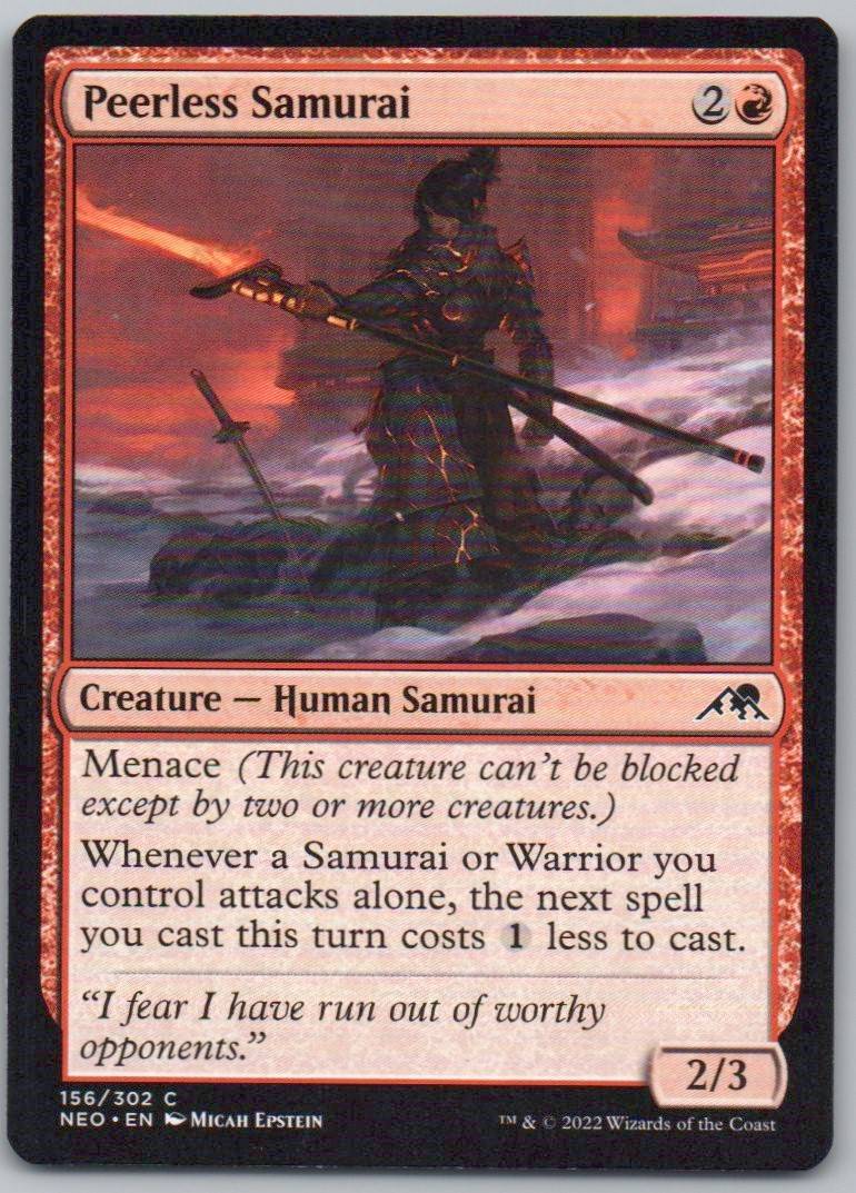 Peerless Samurai 156 Normal Creature Card - Kamigawa: Neon Dynasty