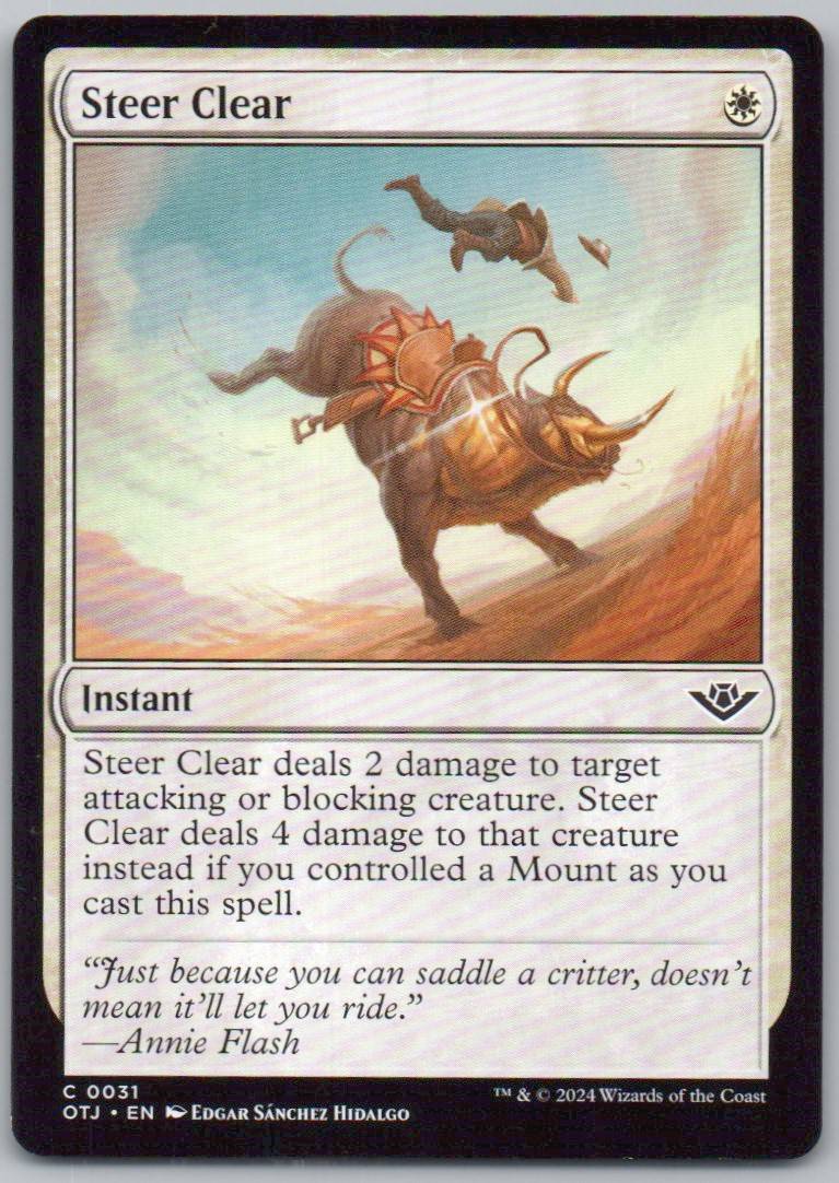 Steer Clear 31 Normal Instant Card - Outlaws of Thunder Junction