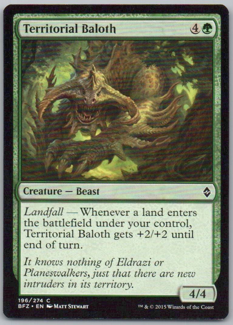 Territorial Baloth 196 Normal Creature Card - Battle for Zendikar