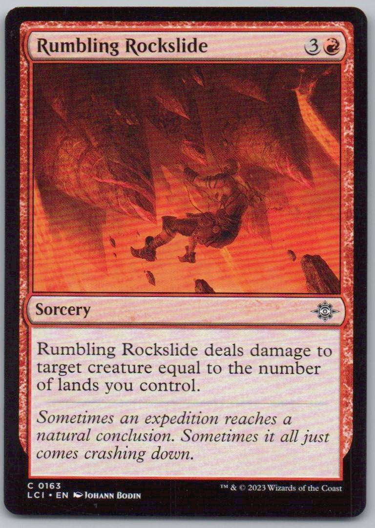 Rumbling Rockslide 163 Normal Sorcery Card - The Lost Caverns of Ixalan