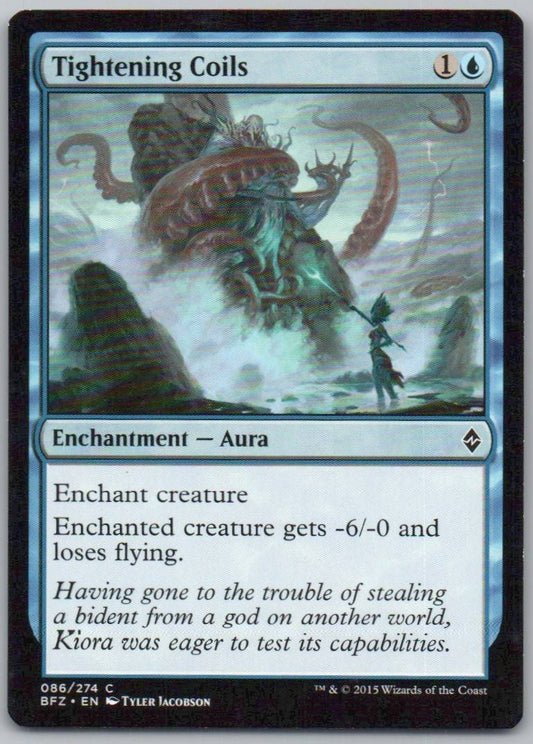 Tightening Coils 86 Normal Enchantment Card - Battle for Zendikar
