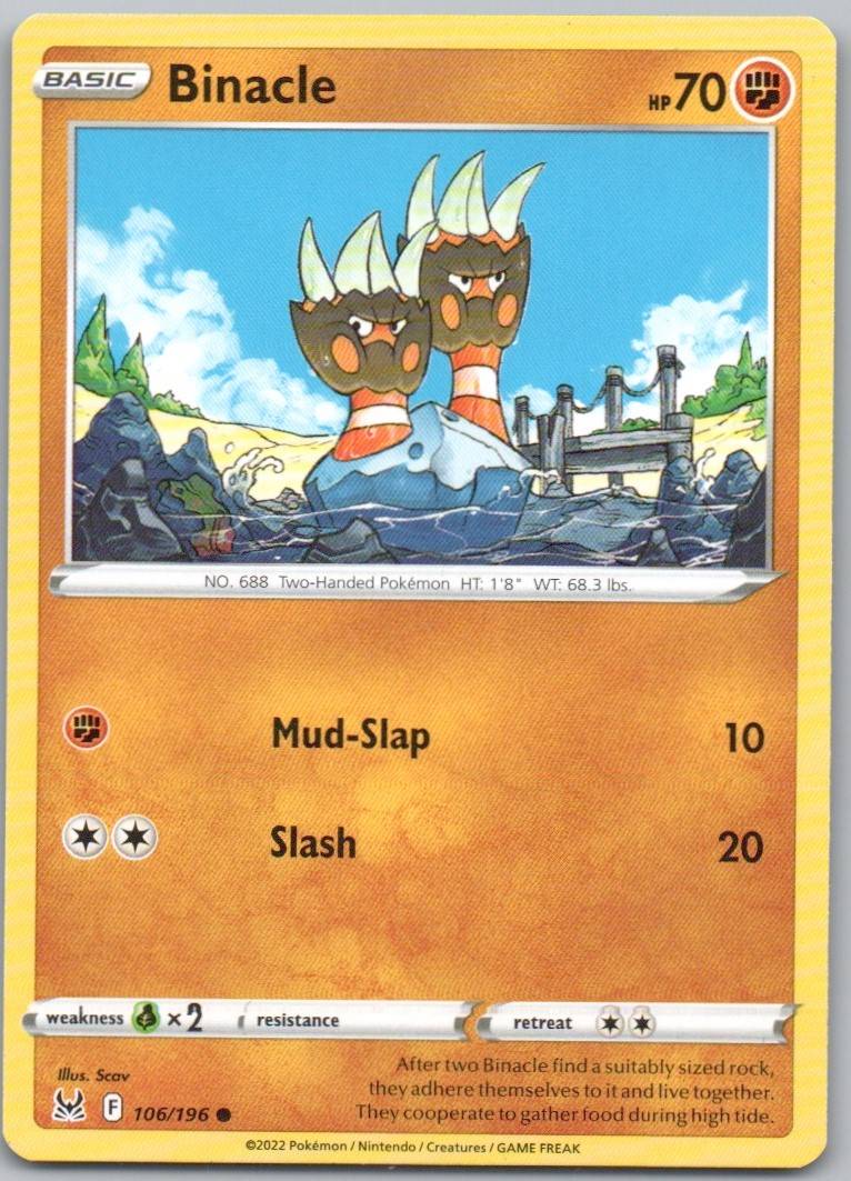 Binacle 106 Normal Fighting Card - Lost Origin