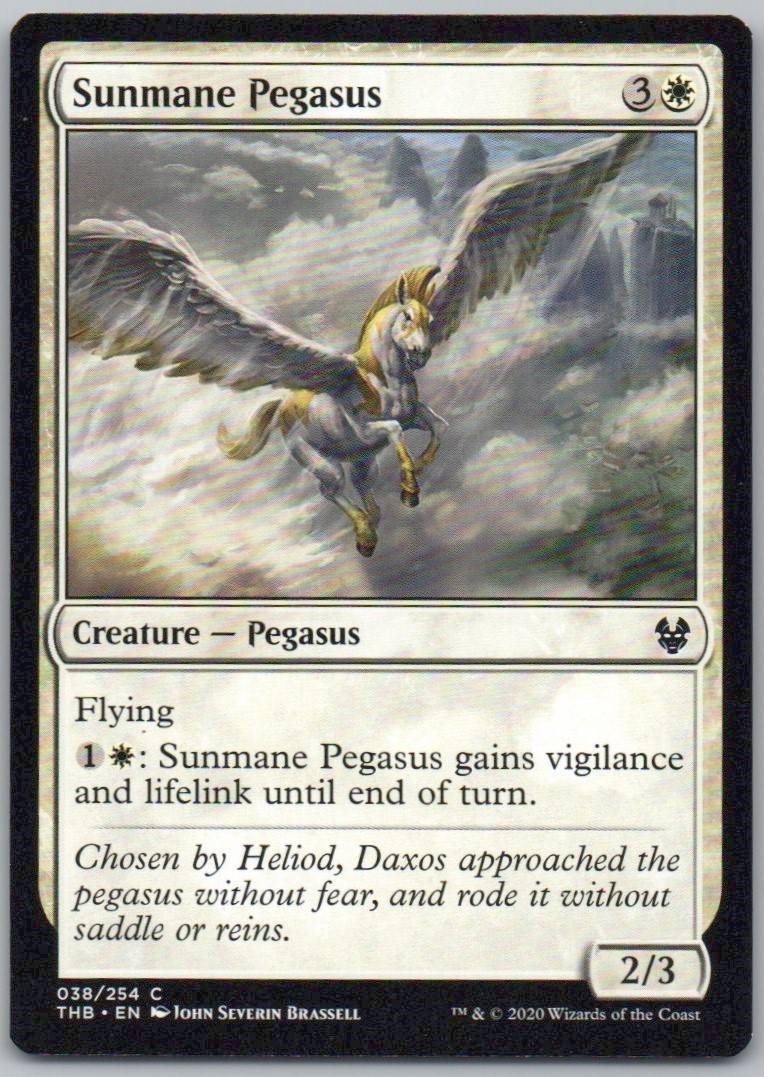 Sunmane Pegasus 38 Normal Creature Card - Theros Beyond Death