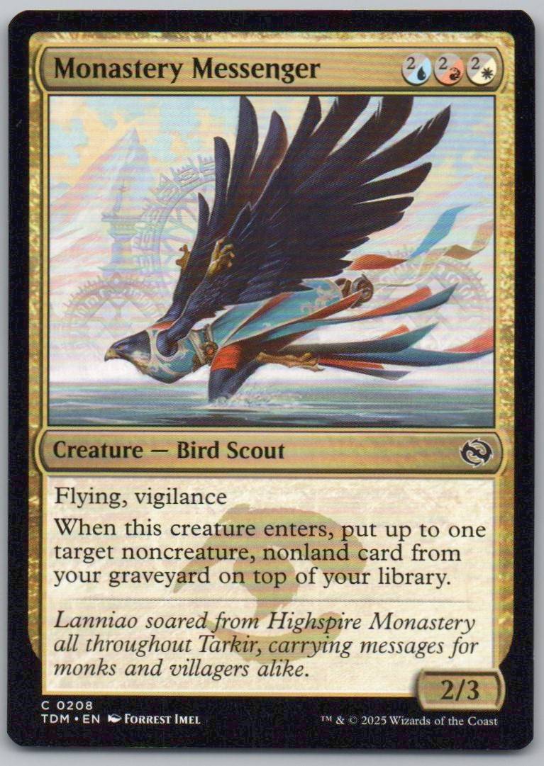 Monastery Messenger 208 Normal Creature Card - Tarkir: Dragonstorm