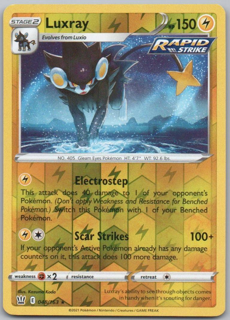 Luxray 048 Reverse Holo Lightning Card - Battle Styles