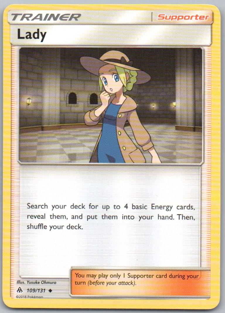 Lady 109 Normal Trainner Card - Forbidden Light
