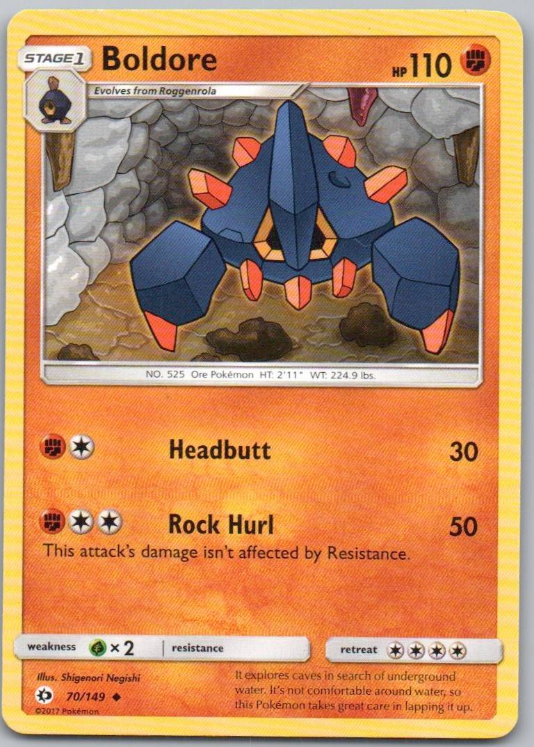 Boldore 70 Normal Fighting Card - Sun & Moon Base