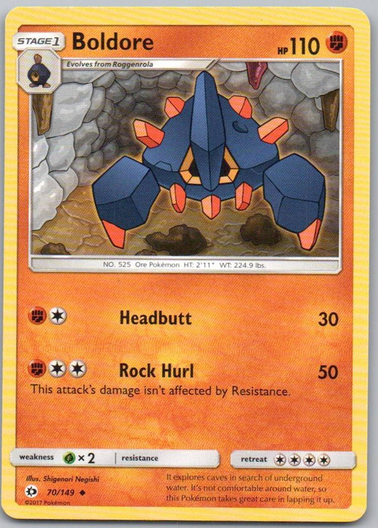 Boldore 70 Normal Fighting Card - Sun & Moon Base