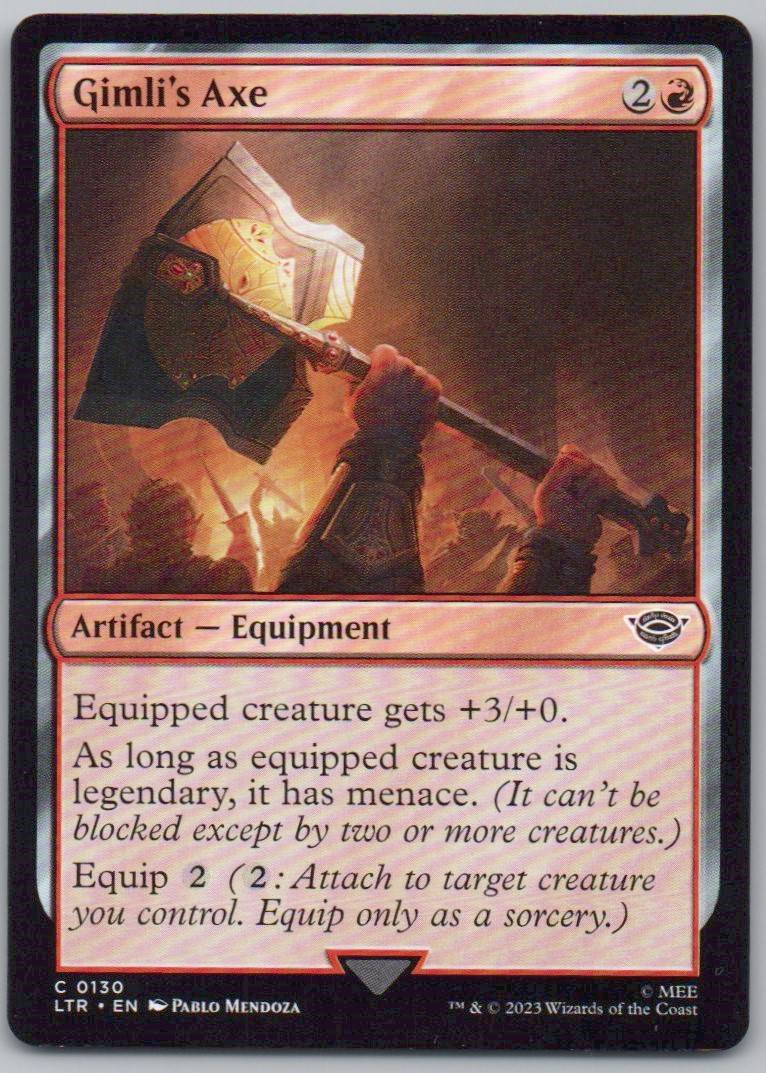 Gimli's Axe 130 Normal Artifact Card - Universes Beyond: The Lord of the Rings: Tales of Middle-earth