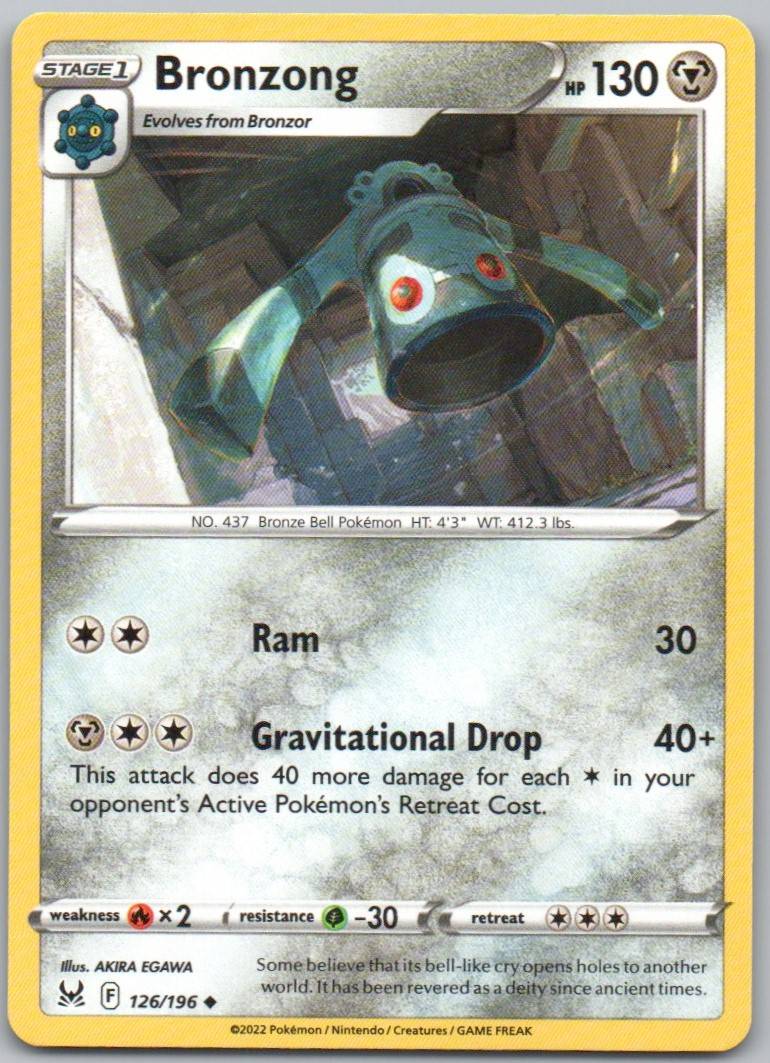 Bronzong 126 Normal Metal Card - Lost Origin