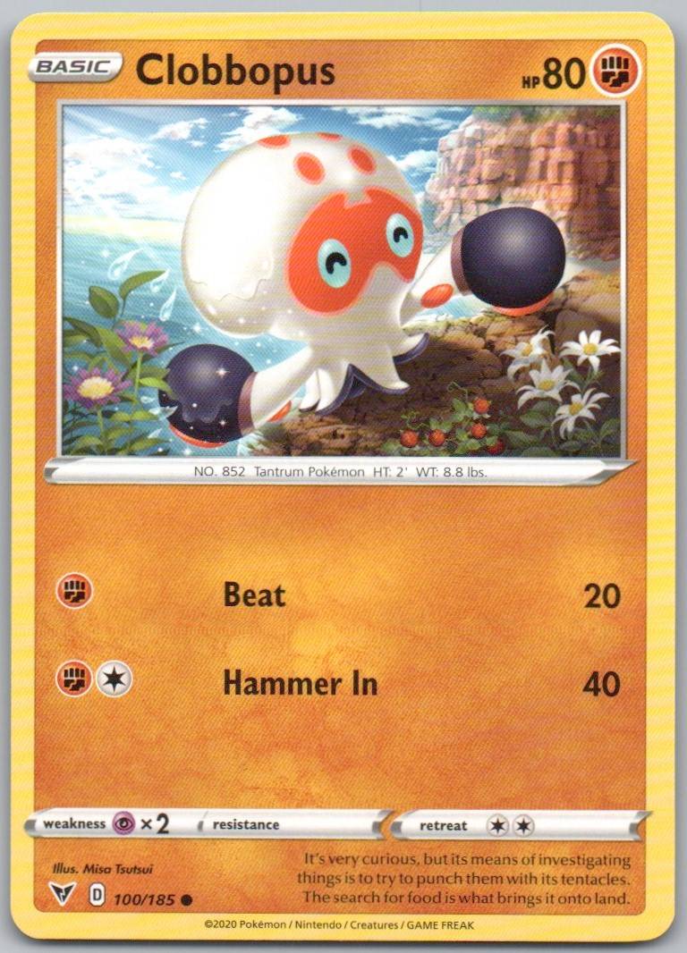 Clobbopus 100 Normal Fighting Card - Vivid Voltage