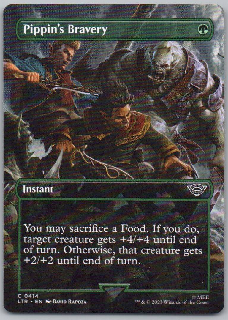 Pippin's Bravery (Borderless) 414 0 Instant Card - Universes Beyond: The Lord of the Rings: Tales of Middle-earth
