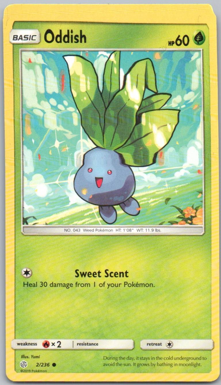 Oddish 002 Normal Grass Card - Cosmic Eclipse