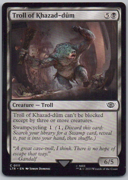 Troll of Khazad-dum 111 Normal Creature Card - Universes Beyond: The Lord of the Rings: Tales of Middle-earth