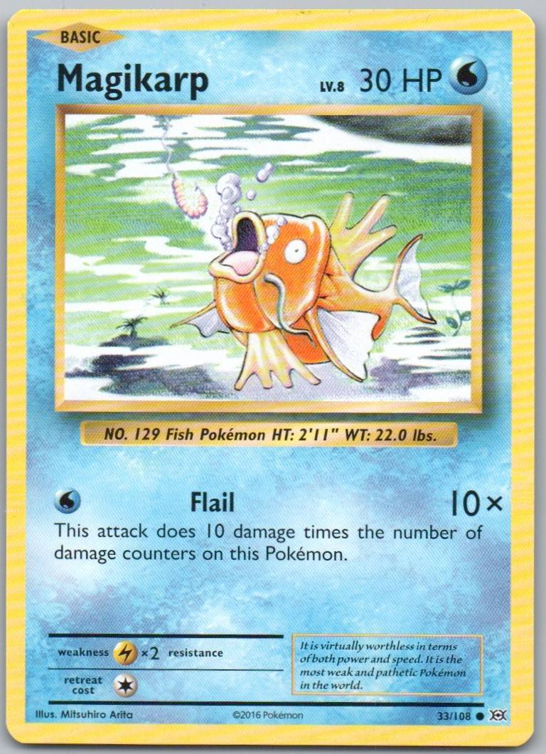Magikarp 033 Normal Water Card - Evolutions