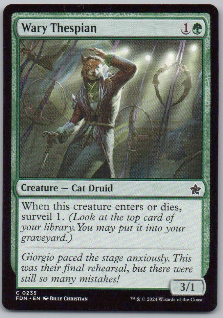 Wary Thespian 235 Normal Creature Card - Foundations