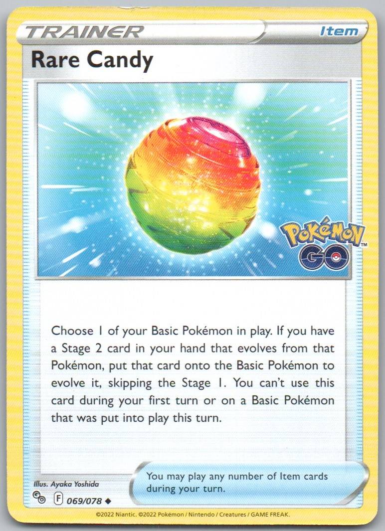 Rare Candy 069 Normal Trainer Card - Pokemon GO