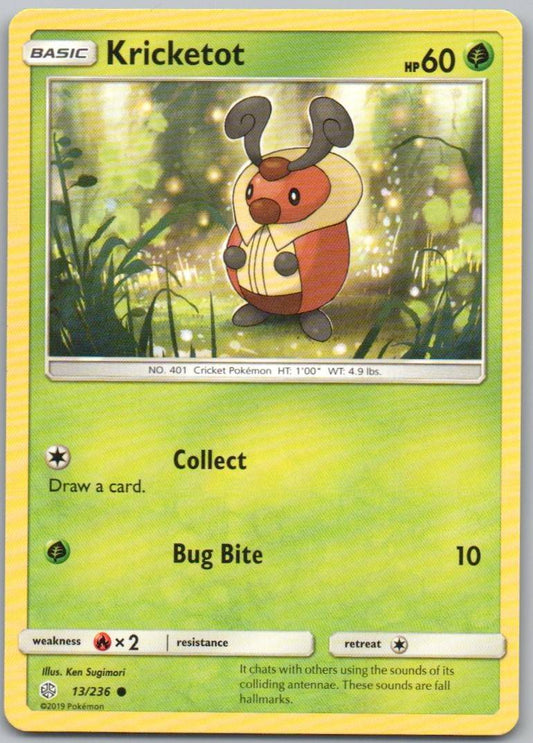 Kricketot 013 Normal Grass Card - Cosmic Eclipse