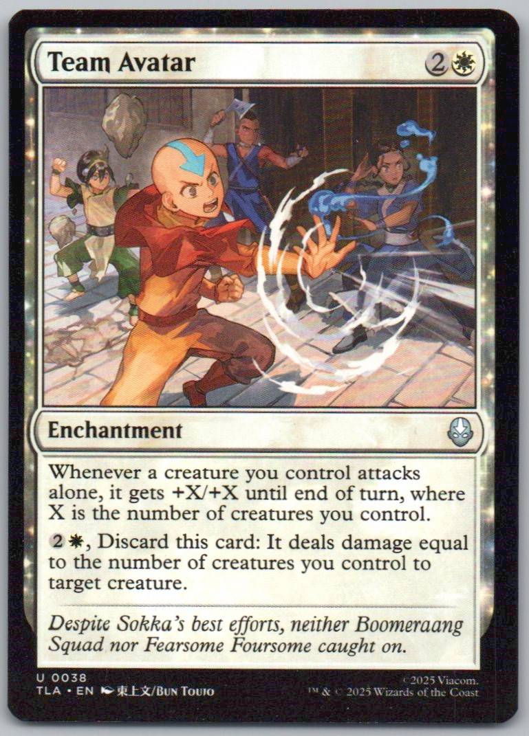 Team Avatar 38 Normal Enchantment Card - Avatar: The Last Airbender