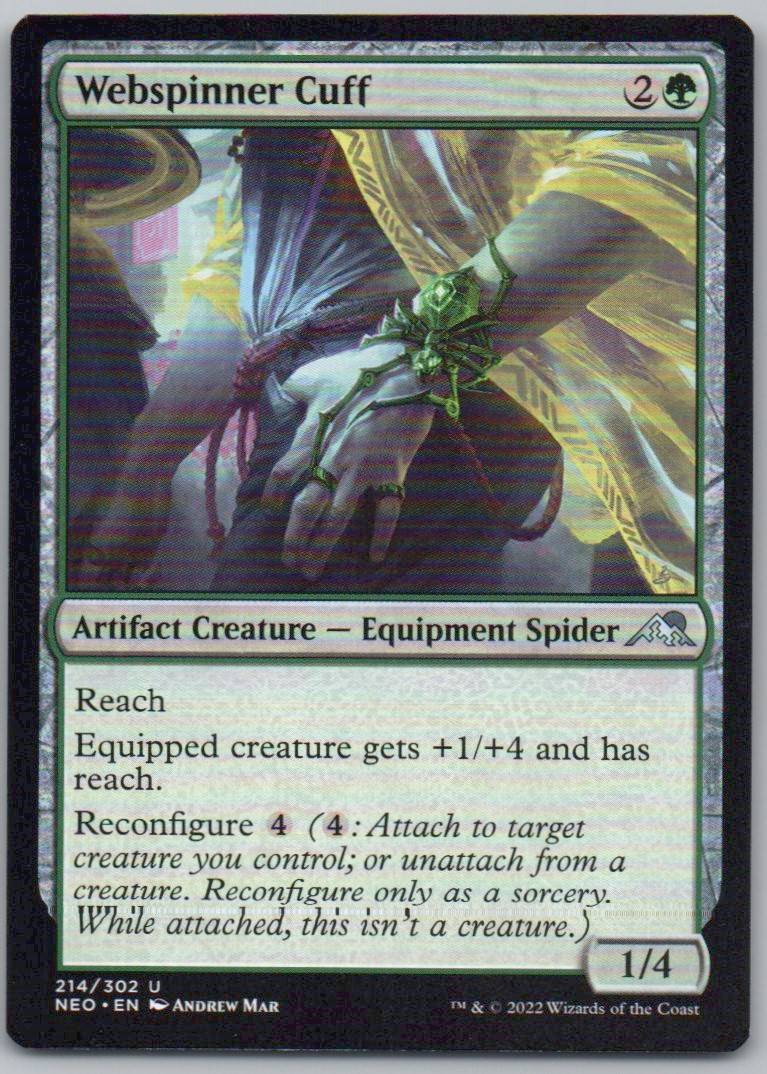 Webspinner Cuff 214 Normal Artifact Card - Kamigawa: Neon Dynasty